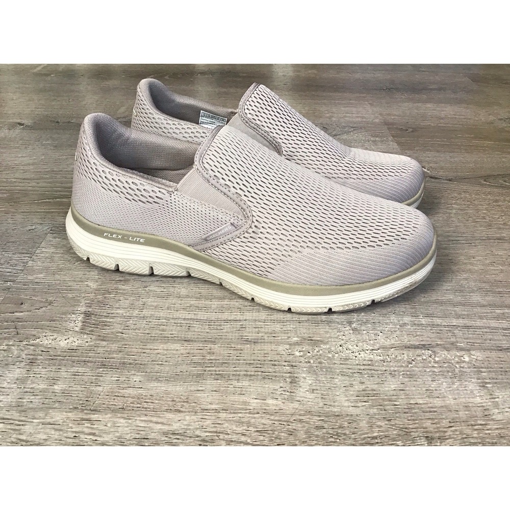 Skechers Flex-Lite Men's Size 13 Wide Fit Slip-On Walking Shoes Taupe 232239W